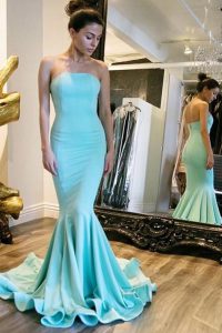 Enchanting Mermaid Sleeveless Sweep Train Ruching Zipper Prom Dress