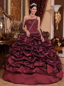 One Shoulder Quinceanera Formal Dresses with Pick-ups and Beading