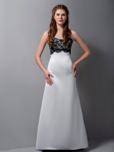 Gray A-line Strapless Semi-formal Wedding Guest Dress for Cheap in Lace