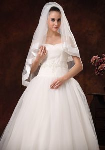 Modest Tulle And Taffeta Bridal Veil For Wedding