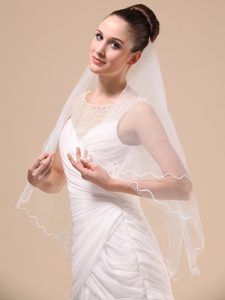 Royal Discount Tulle Ribbon Edge Bridal Veil For Wedding