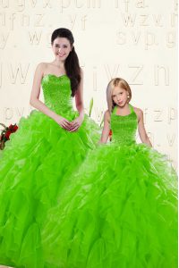 On Sale Sweetheart Lace Up Beading and Ruffles Vestidos de Quinceanera Sleeveless