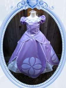 Scoop Beading Toddler Flower Girl Dress Lavender Zipper Short Sleeves Floor Length