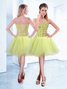 Most Popular Sleeveless Beading Lace Up Pageant Dress for Teens