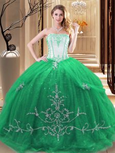 Lovely Floor Length Ball Gowns Sleeveless Green 15 Quinceanera Dress Lace Up